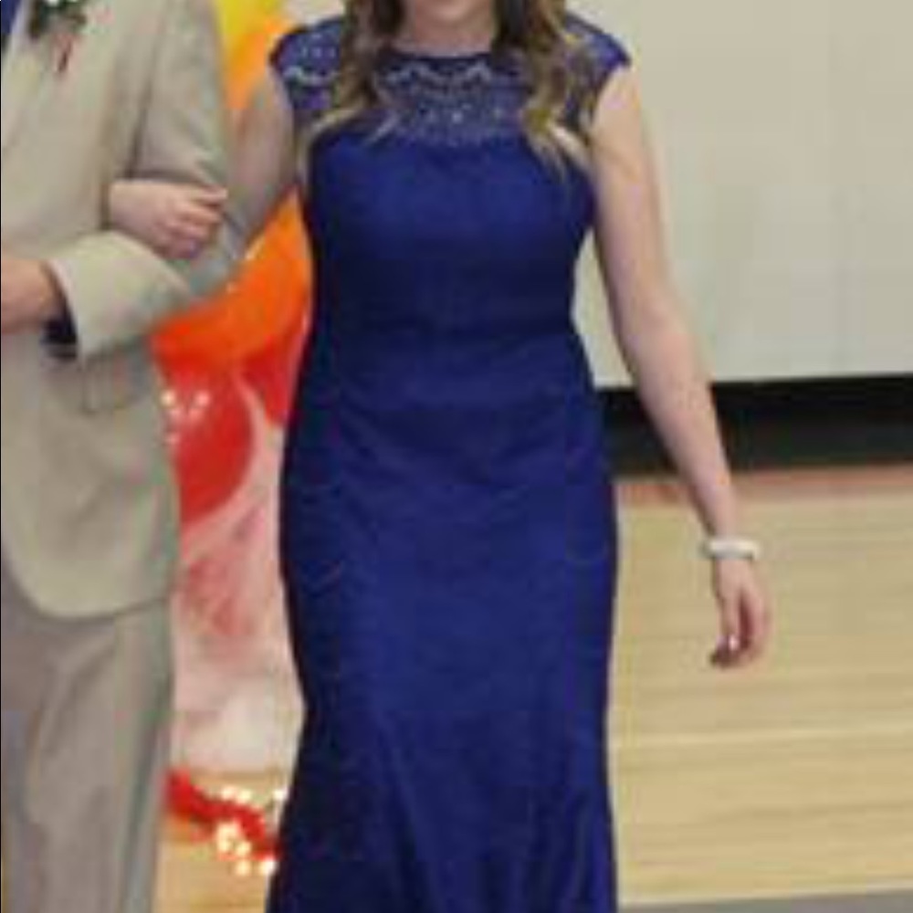 Royal Blue Fitted Homecoming Dress